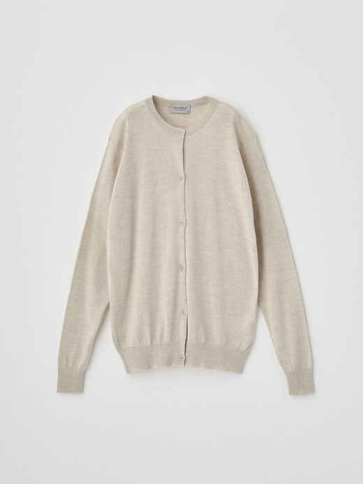 クルーネック長袖ニットカーディガン | PIPPA | 30G CONTEMPORARY FIT 詳細画像 GREY FLEECE 1