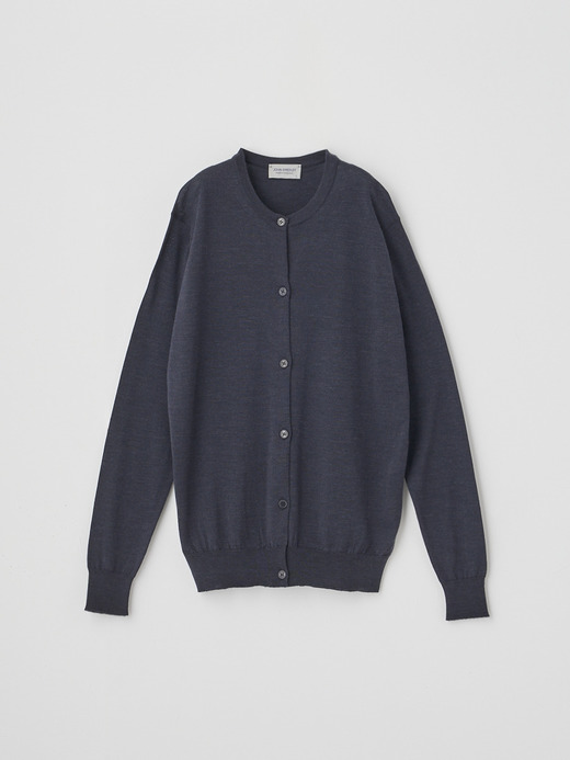 クルーネック長袖ニットカーディガン | PIPPA | 30G CONTEMPORARY FIT 詳細画像 HEPBURN SMOKE 2