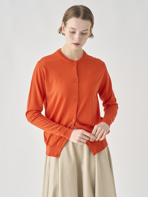 クルーネック長袖ニットカーディガン | PIPPA | 30G CONTEMPORARY FIT 詳細画像 HARDWICK ORANGE 5