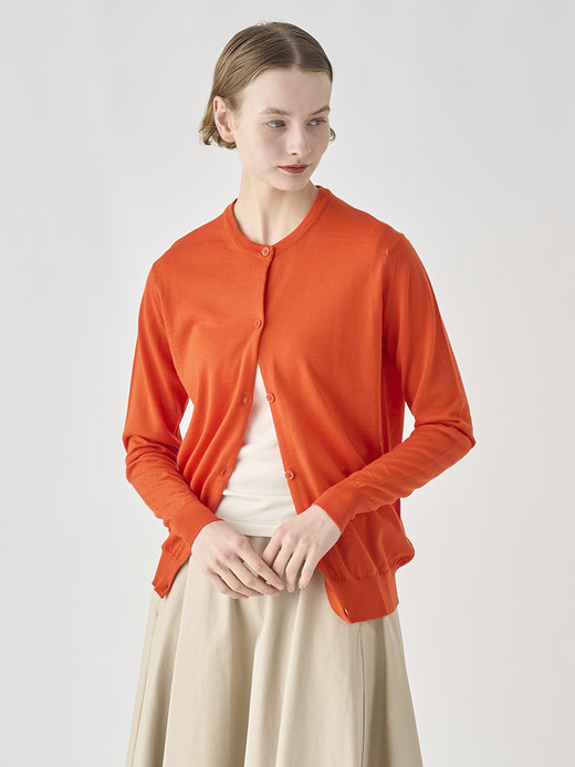 クルーネック長袖ニットカーディガン | PIPPA | 30G CONTEMPORARY FIT 詳細画像 HARDWICK ORANGE 6