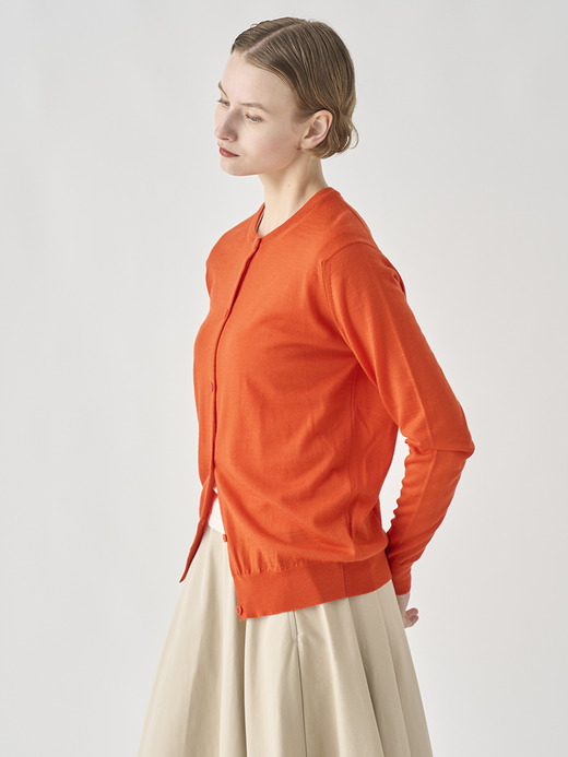 クルーネック長袖ニットカーディガン | PIPPA | 30G CONTEMPORARY FIT 詳細画像 HARDWICK ORANGE 7