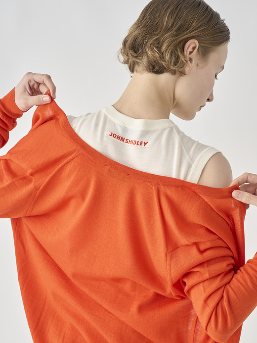 クルーネック長袖ニットカーディガン | PIPPA | 30G CONTEMPORARY FIT 詳細画像 HARDWICK ORANGE 9