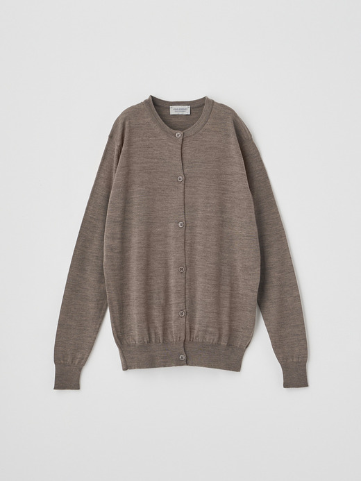 クルーネック長袖ニットカーディガン | PIPPA | 30G CONTEMPORARY FIT 詳細画像 MUSHROOM 2