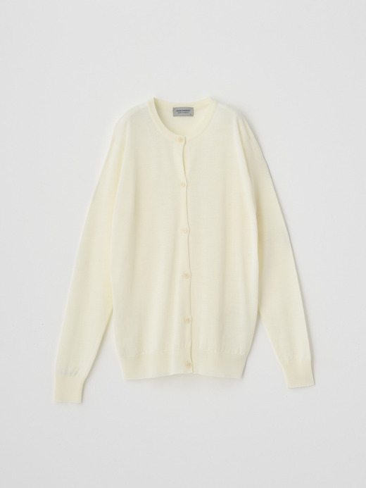 クルーネック長袖ニットカーディガン | PIPPA | 30G CONTEMPORARY FIT 詳細画像 SNOW WHITE 1