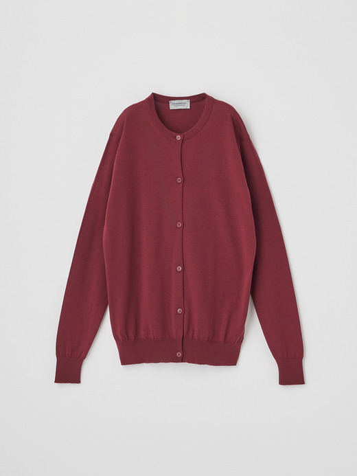 クルーネック長袖ニットカーディガン | PIPPA | 30G CONTEMPORARY FIT 詳細画像 WOOLF RED 2