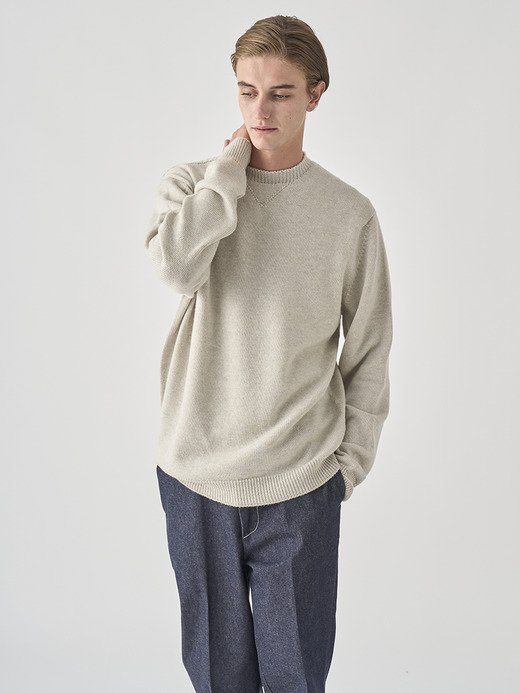 スウェットライク 長袖ニットプルオーバー | POLLO | 7G EASY FIT 詳細画像 GREY FLEECE 1