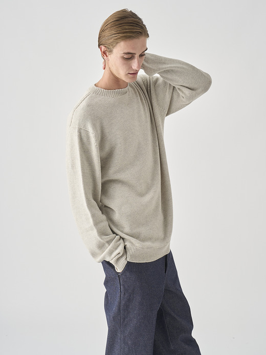 スウェットライク 長袖ニットプルオーバー | POLLO | 7G EASY FIT 詳細画像 GREY FLEECE 10