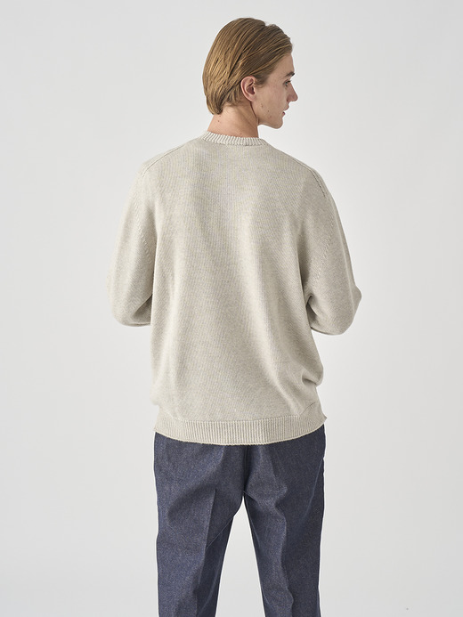 スウェットライク 長袖ニットプルオーバー | POLLO | 7G EASY FIT 詳細画像 GREY FLEECE 5