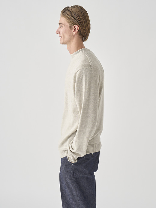 スウェットライク 長袖ニットプルオーバー | POLLO | 7G EASY FIT 詳細画像 GREY FLEECE 7