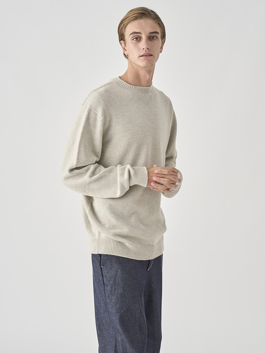 スウェットライク 長袖ニットプルオーバー | POLLO | 7G EASY FIT 詳細画像 GREY FLEECE 8
