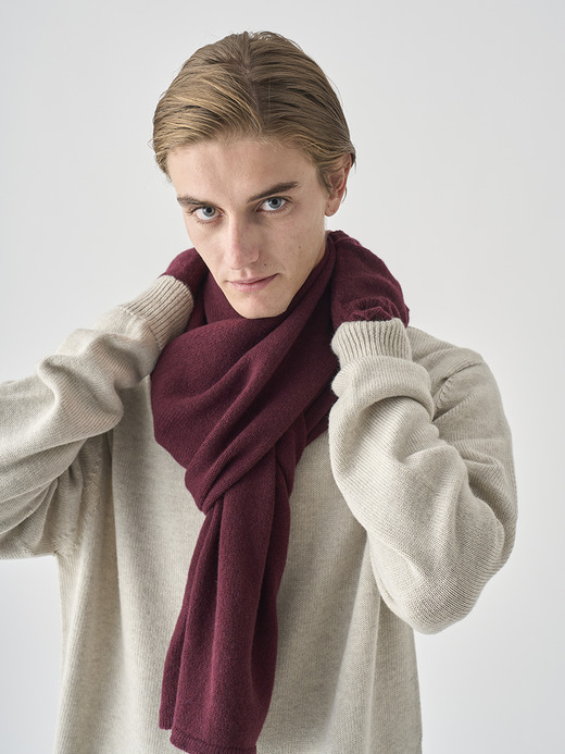 ［Eco Cashmere］カシミヤ混 ニットマフラー | QUARTZ | 5G 詳細画像 CHICORY 4
