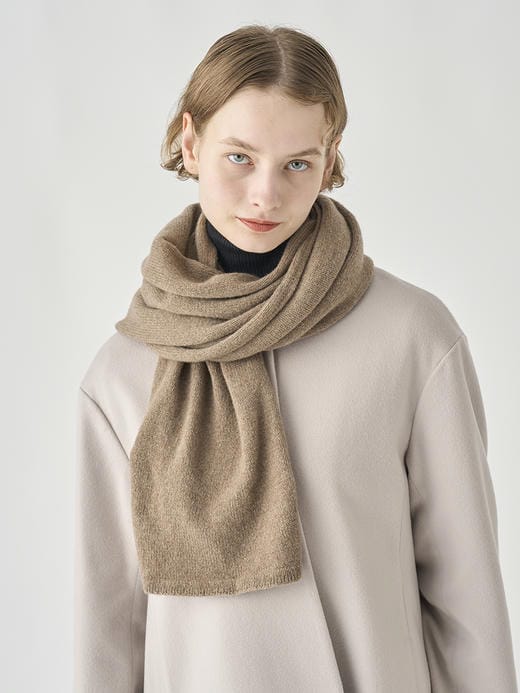 ［Eco Cashmere］カシミヤ混 ニットマフラー | QUARTZ | 5G 詳細画像 MUSHROOM 7