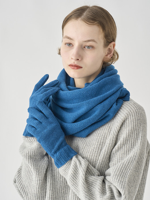 ［Eco Cashmere］カシミヤ混 ニットマフラー | QUARTZ | 5G 詳細画像 SEAWAY 1
