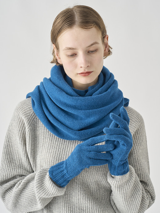 ［Eco Cashmere］カシミヤ混 ニットマフラー | QUARTZ | 5G 詳細画像 SEAWAY 3