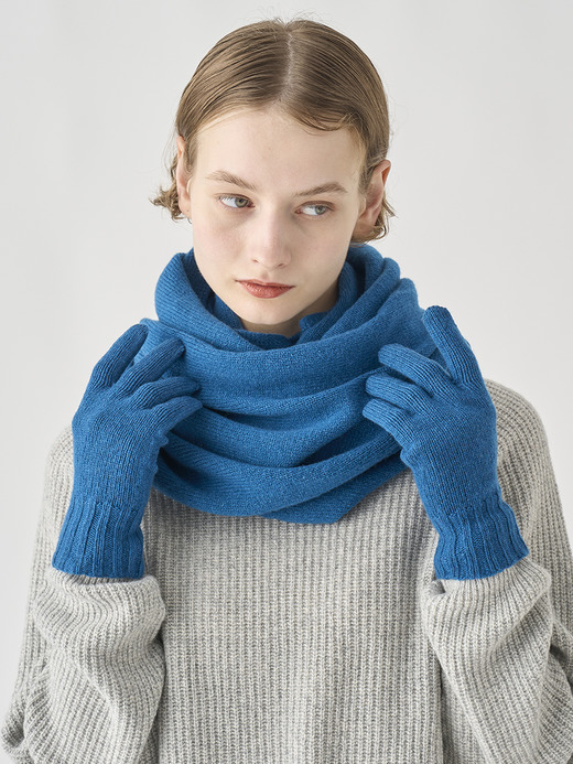 ［Eco Cashmere］カシミヤ混 ニットマフラー | QUARTZ | 5G 詳細画像 SEAWAY 5