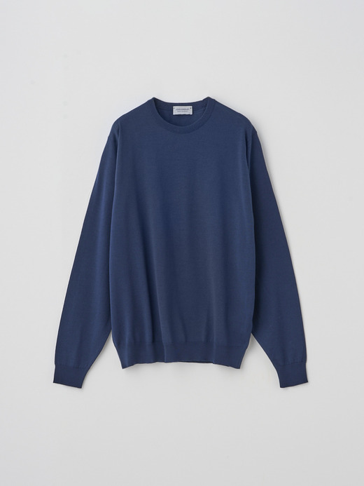 クルーネック長袖ニットプルオーバー | SCANLAN | 30G MODERN FIT 詳細画像 HEMINGWAY BLUE 1