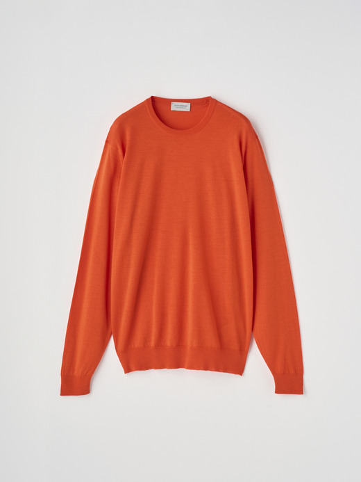 クルーネック長袖ニットプルオーバー | SCANLAN | 30G MODERN FIT 詳細画像 HARDWICK ORANGE 2