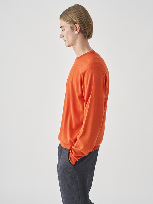 クルーネック長袖ニットプルオーバー | SCANLAN | 30G MODERN FIT 詳細画像 HARDWICK ORANGE 4