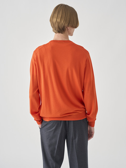 クルーネック長袖ニットプルオーバー | SCANLAN | 30G MODERN FIT 詳細画像 HARDWICK ORANGE 5