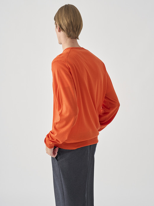 クルーネック長袖ニットプルオーバー | SCANLAN | 30G MODERN FIT 詳細画像 HARDWICK ORANGE 6