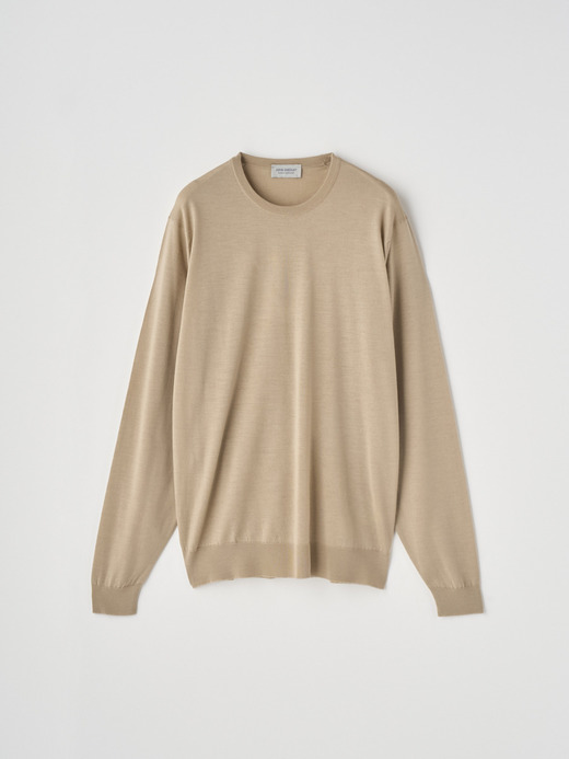 クルーネック長袖ニットプルオーバー | SCANLAN | 30G MODERN FIT 詳細画像 KAFKA BEIGE 2