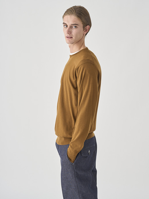 クルーネック長袖ニットプルオーバー | SCANLAN | 30G MODERN FIT 詳細画像 KEATS BRONZE 4