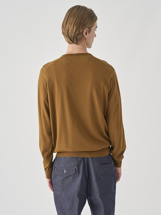 クルーネック長袖ニットプルオーバー | SCANLAN | 30G MODERN FIT 詳細画像 KEATS BRONZE 5