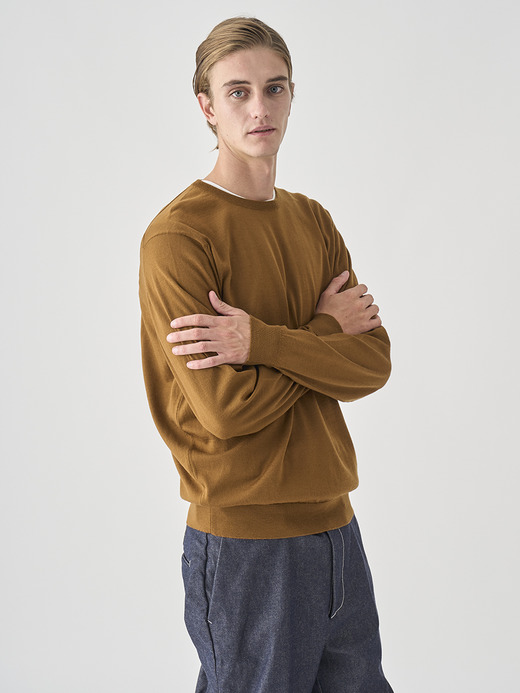 クルーネック長袖ニットプルオーバー | SCANLAN | 30G MODERN FIT 詳細画像 KEATS BRONZE 9