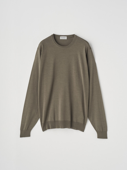 クルーネック長袖ニットプルオーバー | SCANLAN | 30G MODERN FIT 詳細画像 MANSFIELD GREEN 2