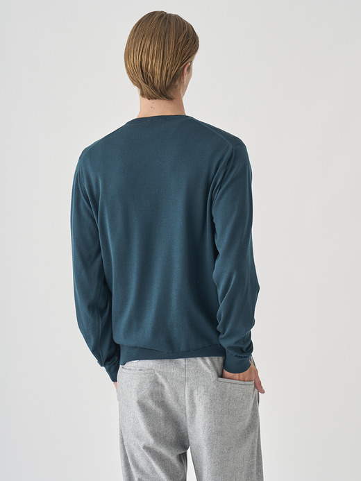 クルーネック長袖ニットプルオーバー | SCANLAN | 30G MODERN FIT 詳細画像 RICHARDSON GREEN 5