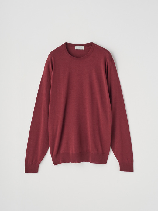 クルーネック長袖ニットプルオーバー | SCANLAN | 30G MODERN FIT 詳細画像 WOOLF RED 1