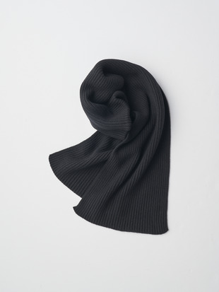 ［Eco Cashmere］カシミヤ混 リブニットマフラー | STARK | 5G