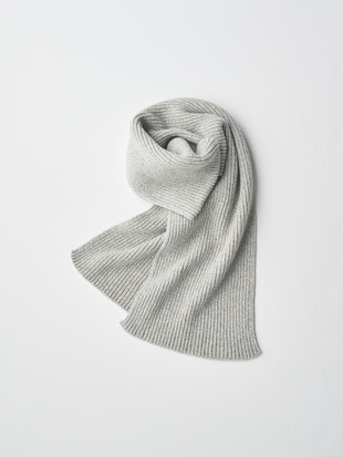 ［Eco Cashmere］カシミヤ混 リブニットマフラー | STARK | 5G
