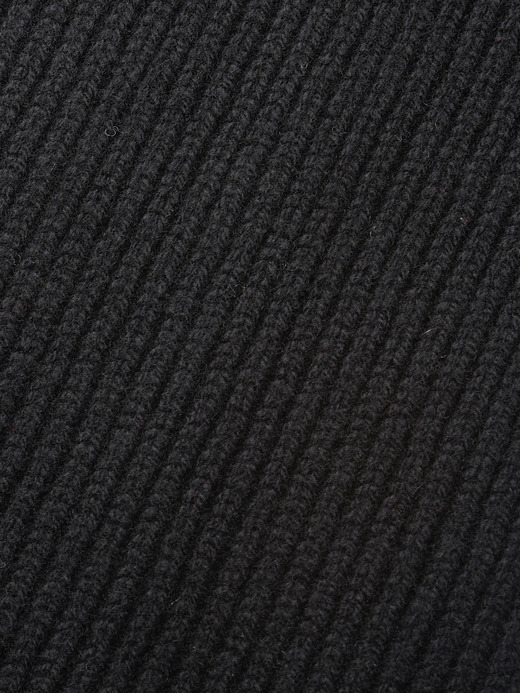 ［Eco Cashmere］カシミヤ混 リブニットマフラー | STARK | 5G 詳細画像 BLACK 2