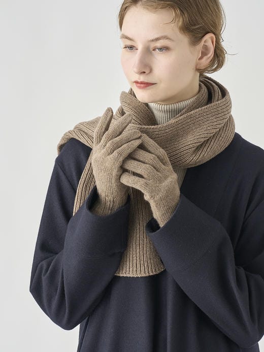 ［Eco Cashmere］カシミヤ混 リブニットマフラー | STARK | 5G 詳細画像 MUSHROOM 7