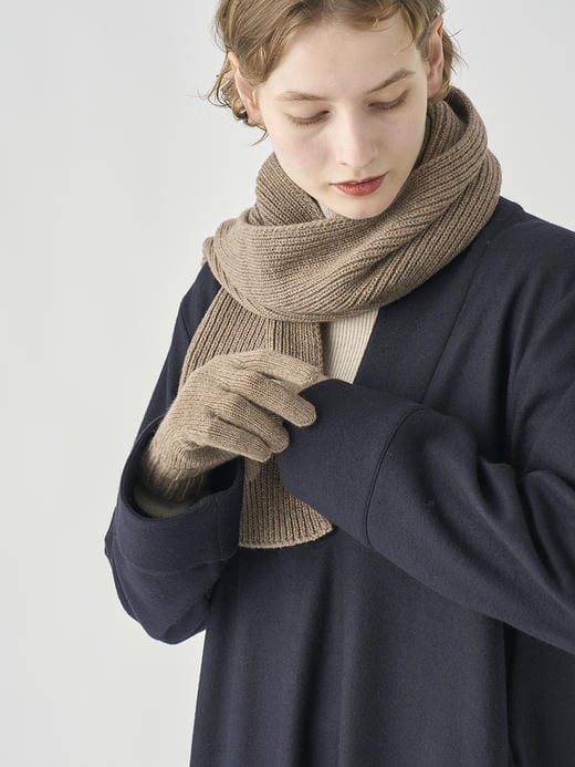 ［Eco Cashmere］カシミヤ混 リブニットマフラー | STARK | 5G 詳細画像 MUSHROOM 8