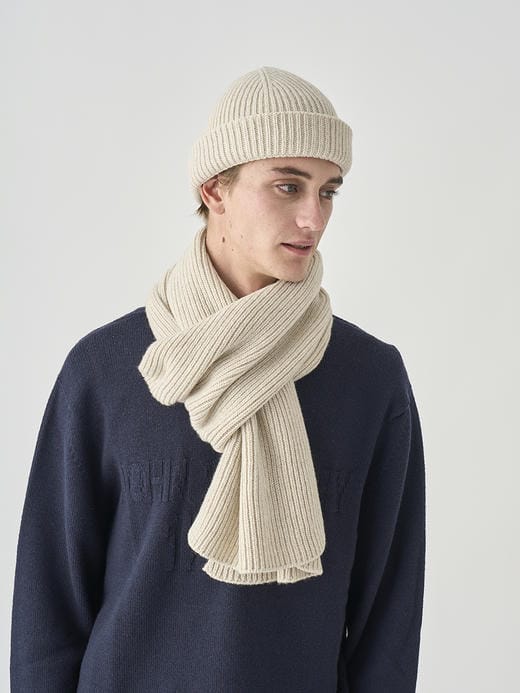［Eco Cashmere］カシミヤ混 リブニットマフラー | STARK | 5G 詳細画像 PAMPAS 2