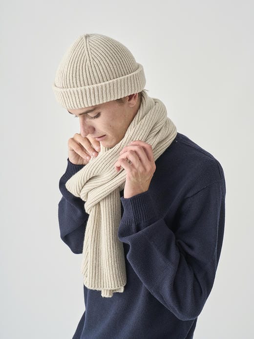 ［Eco Cashmere］カシミヤ混 リブニットマフラー | STARK | 5G 詳細画像 PAMPAS 4