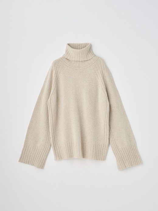 ［Eco Cashmere］カシミヤ混 オーバーサイズタートルネック長袖ニットプルオーバー | TABATHA | 7G 詳細画像 PAMPAS 1
