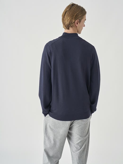 長袖ハーフジップニット | TAPTON | 24G STANDARD FIT 詳細画像 MIDNIGHT 6