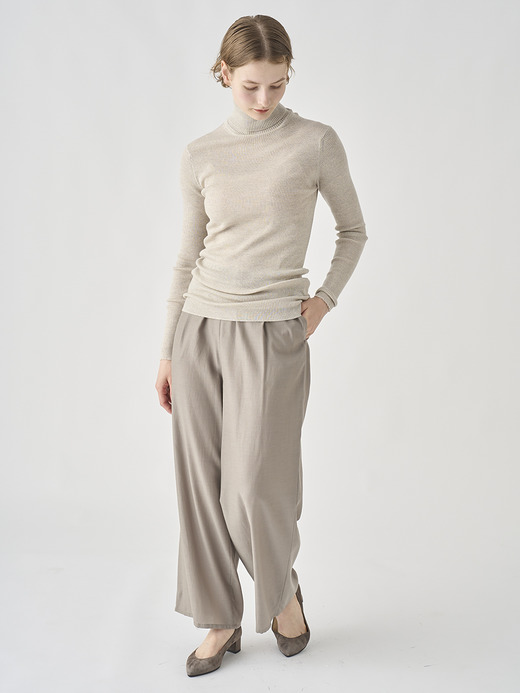 リブタートルネック長袖プルオーバー | VENESSA | 30G 詳細画像 GREY FLEECE 10