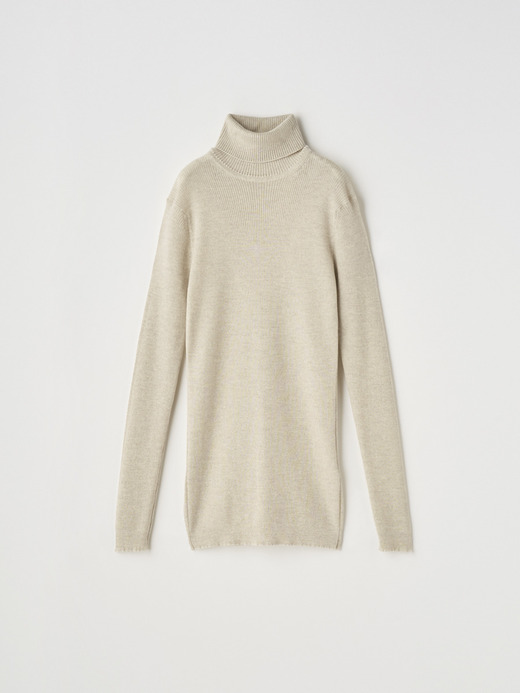 リブタートルネック長袖プルオーバー | VENESSA | 30G 詳細画像 GREY FLEECE 2