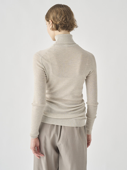 リブタートルネック長袖プルオーバー | VENESSA | 30G 詳細画像 GREY FLEECE 6
