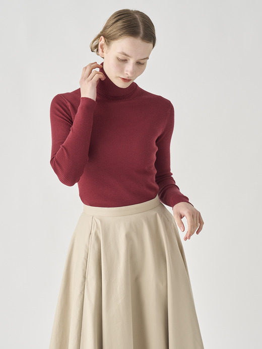 リブタートルネック長袖プルオーバー | VENESSA | 30G 詳細画像 WOOLF RED 10