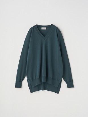 長袖 Vネックニット | WHARTON |  30G RELAX FIT