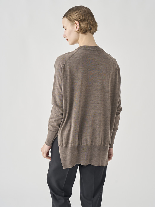 長袖 Vネックニット | WHARTON |  30G RELAX FIT 詳細画像 MUSHROOM 5