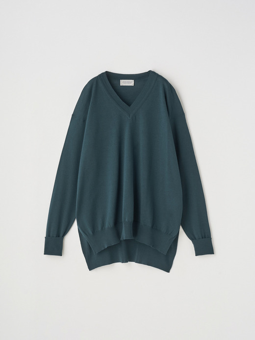 長袖 Vネックニット | WHARTON |  30G RELAX FIT 詳細画像 RICHARDSON GREEN 1