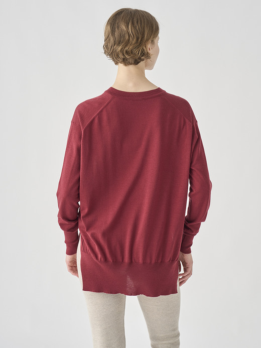 長袖 Vネックニット | WHARTON |  30G RELAX FIT 詳細画像 WOOLF RED 5