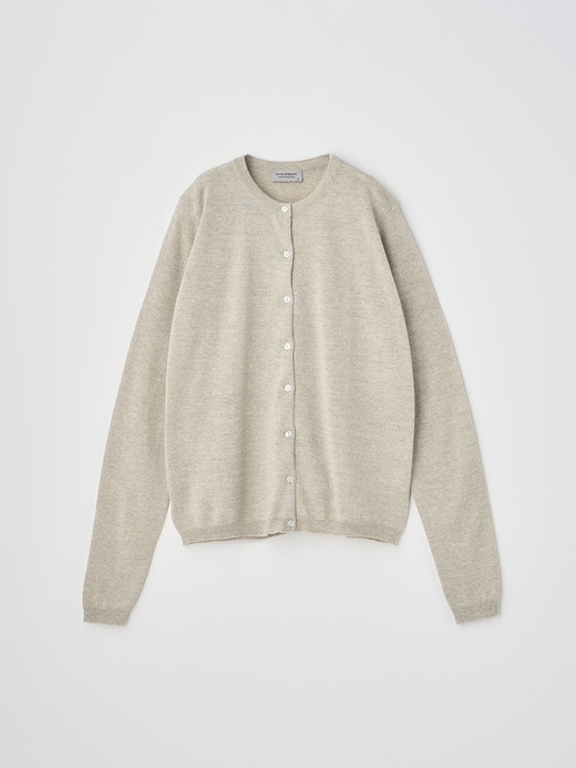 クルーネック長袖ニットカーディガン | WILLA | 24G 詳細画像 GREY FLEECE 1