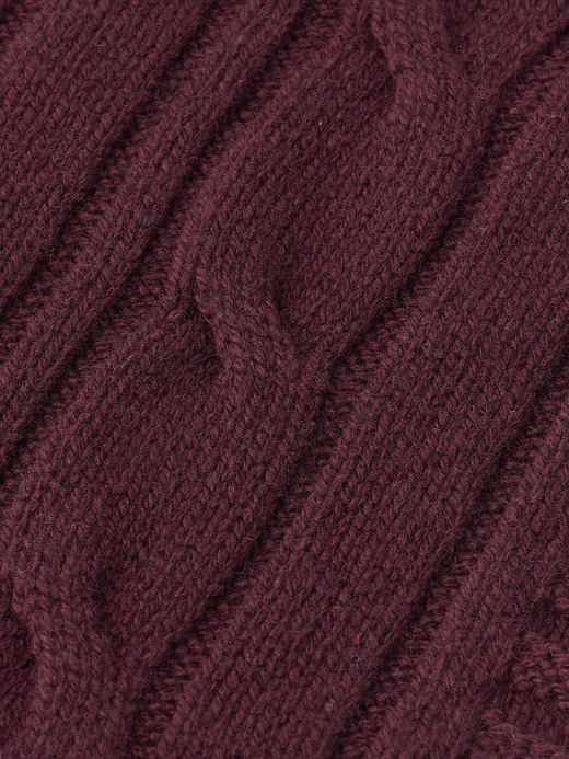 ［Eco Cashmere］カシミヤ混 ケーブル編みニットマフラー | WOOTON | 5G 詳細画像 CHICORY 7